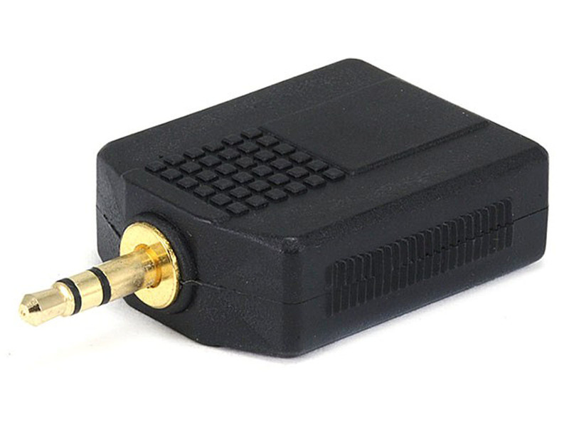 Monoprice 107208 3.5mm 2x 6.35mm Черный, Золотой кабельный разъем/переходник