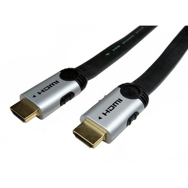 Cables Unlimited UltraFlat HDMI 1.3 2.0m 2м HDMI HDMI Черный HDMI кабель