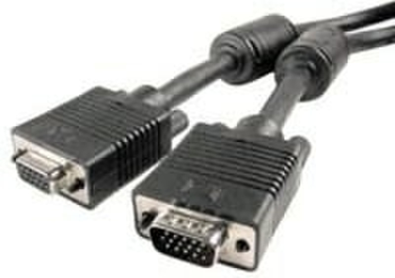 Cables Unlimited SVGA M/F 15 ft 4.57m VGA (D-Sub) VGA (D-Sub) Black VGA cable
