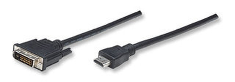 Manhattan Monitor Cable, 4.5m 4.5м HDMI DVI-D Черный