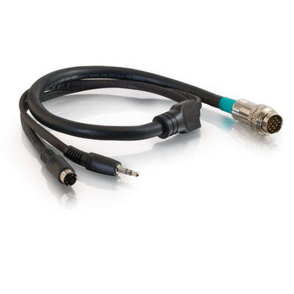 C2G 1.5ft RapidRun™ S-Video + 3.5mm Stereo Audio Flying Lead 0.457m S-Video (4-pin) 3.5mm Black