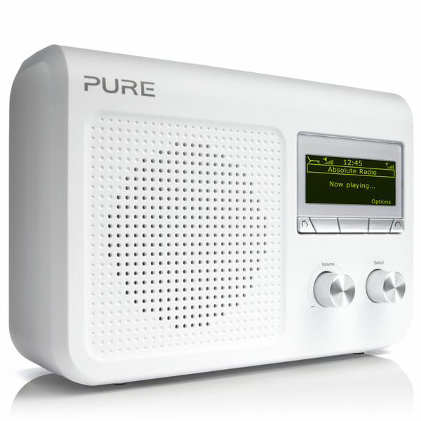 Pure One Flow Tragbar Digital Weiß Radio