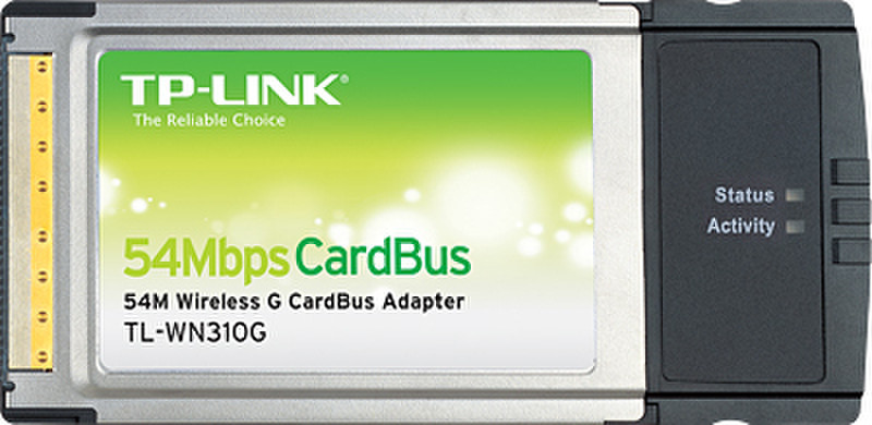 TP-LINK 54Mbps Wireless CardBus Adapter 54Mbit/s networking card