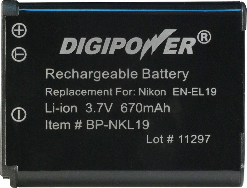 Digipower BP-NKL19 Lithium-Ion 670mAh 3.7V rechargeable battery