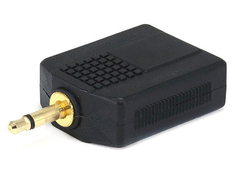 Monoprice 107207 3.5mm 2x 6.35mm Черный, Золотой кабельный разъем/переходник