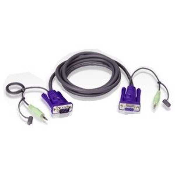 Aten VGA / Audio Cable 1.8m Schwarz Tastatur/Video/Maus (KVM)-Kabel