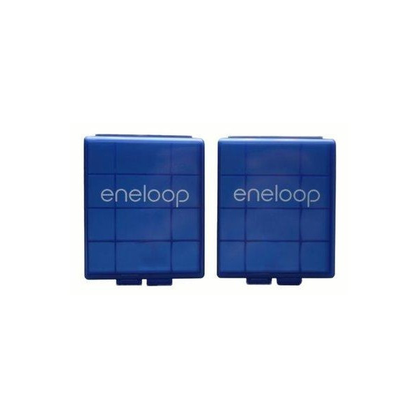 Sanyo Battery Storage Cases - 2 Pack Blue