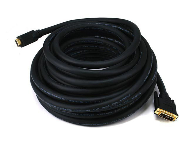 Monoprice 102810 15м HDMI DVI Черный адаптер для видео кабеля