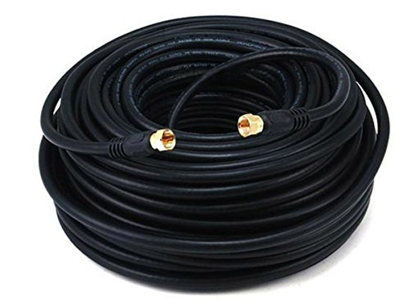 Monoprice 103035 30.4m F-Pin F-Pin Black coaxial cable