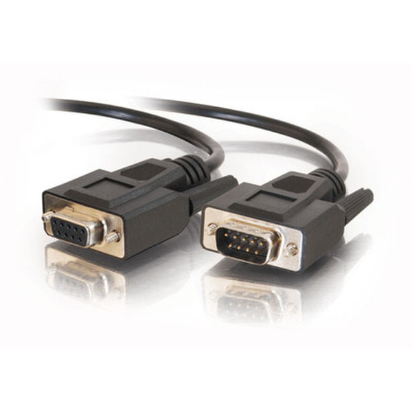 C2G 25ft DB9 M/F Extension Cable - Black 7.62м Черный кабель последовательной связи