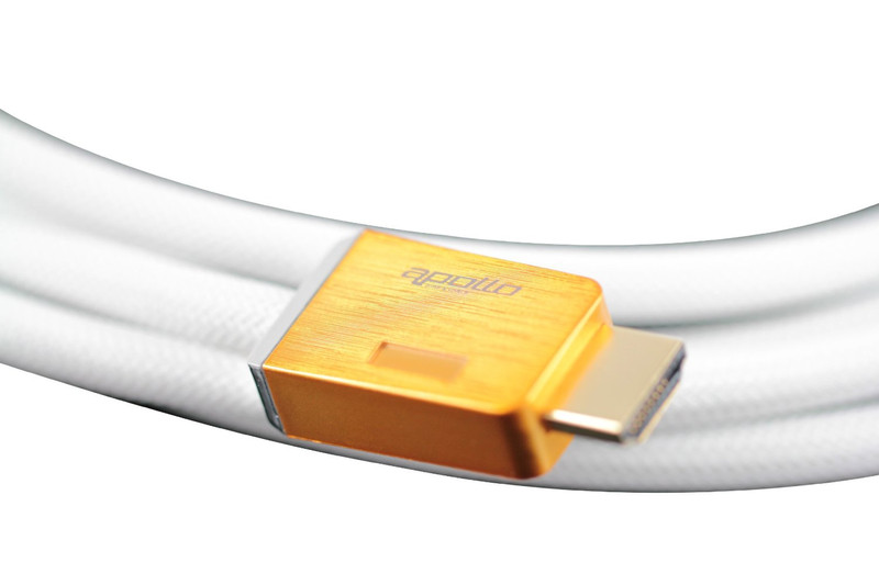 Apollo 471748026123 2.8м HDMI HDMI Золотой, Белый HDMI кабель