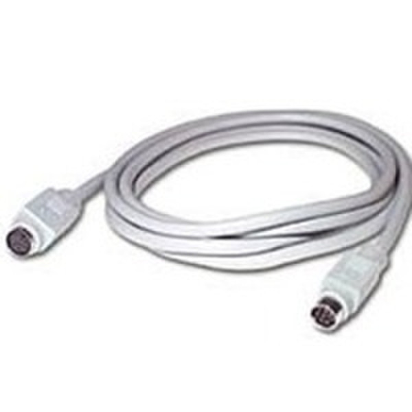 C2G 8-pin Mini-Din M/F Serial Extension Cable 1.82m Weiß Tastatur/Video/Maus (KVM)-Kabel