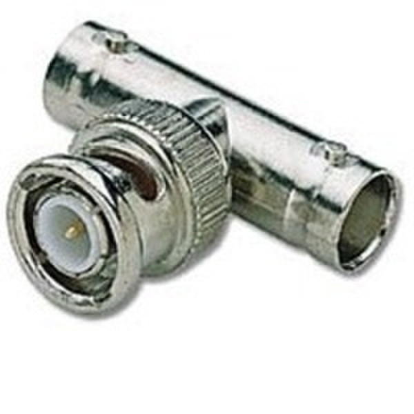 C2G BNC T-Adapter F/M/F BNC T Silver wire connector