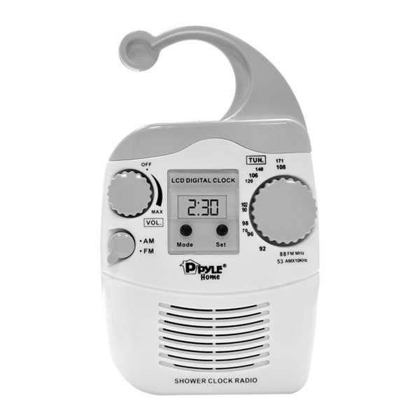 Pyle PSR6 Часы Цифровой Серый, Белый радиоприемник