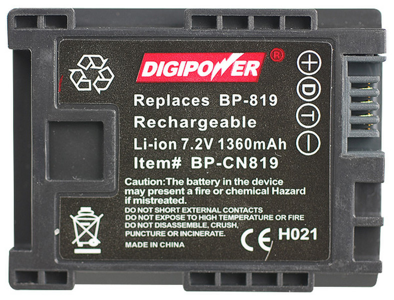 Digipower BP-CN819 Литий-ионная 1360мА·ч 7.2В аккумуляторная батарея