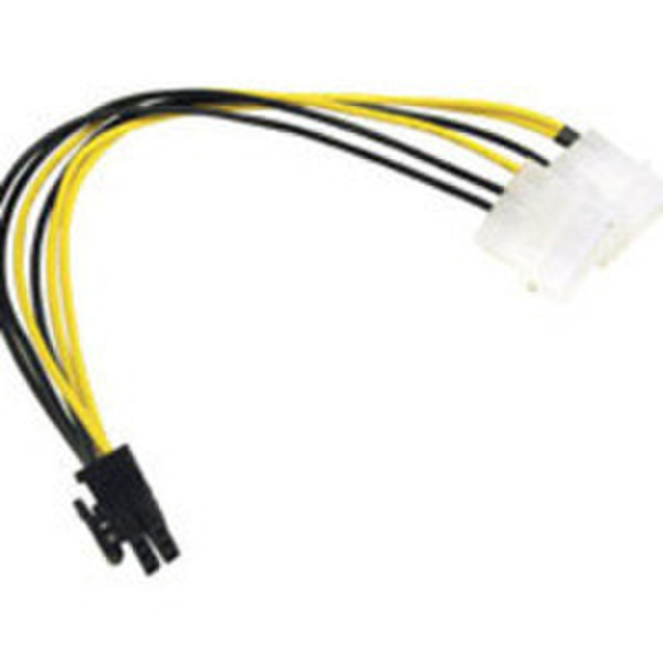 C2G 10in 6-Pin PCI Express to (2) 4-pin Molex Power Adapter Cable 0.25м Разноцветный кабель питания