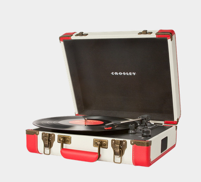 Crosley Executive Belt-drive audio turntable Rot, Weiß
