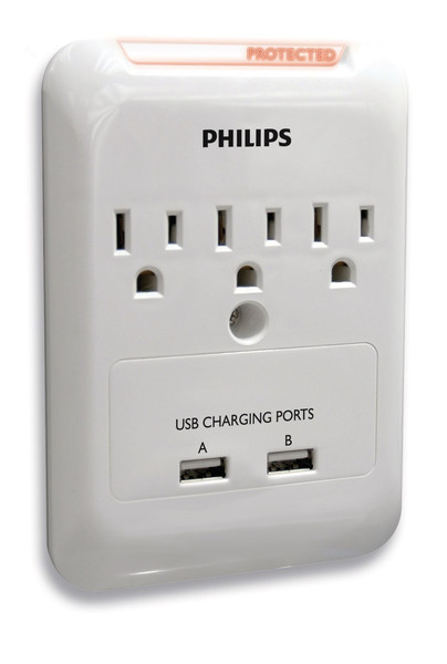 Philips SPP3038A/17 3AC outlet(s) White surge protector