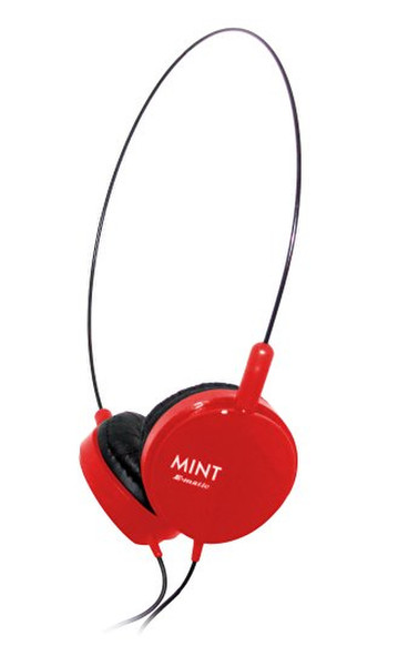 Ematic Mint Ultra Light Supraaural Head-band Red