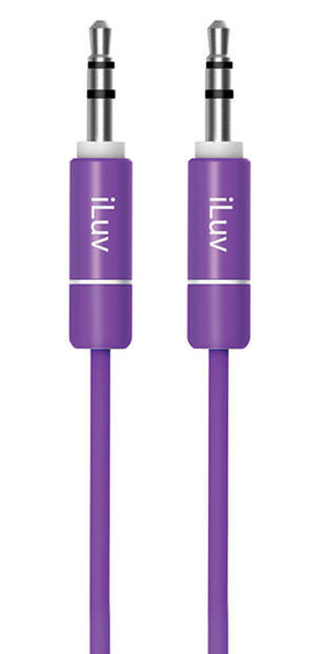 iLuv iCB110 0.9m 3.5mm 3.5mm Purple audio cable