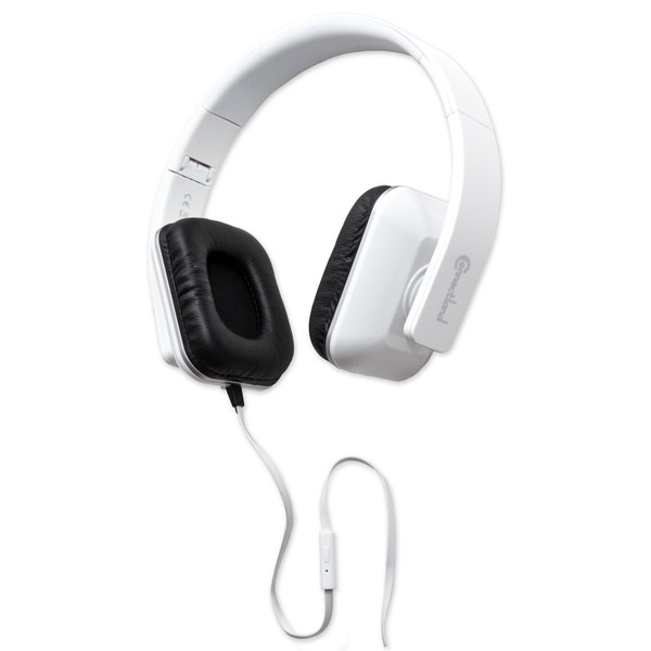 Connectland CL-AUD63089 Head-band Binaural Wired Black,White mobile headset