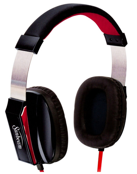 Sunbeam 72-SB650 Head-band Binaural Wired Black,Red,Stainless steel mobile headset