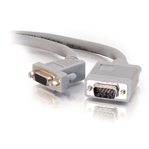 C2G 50ft, HD15 M/F SXGA 15.24m VGA (D-Sub) VGA (D-Sub) Grau VGA-Kabel