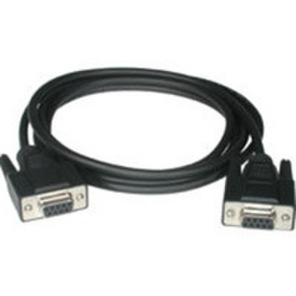 C2G 6ft DB9 F/F Null Modem Cable 1.83m Schwarz Signalkabel