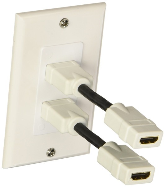 eForCity 352543 White switch plate/outlet cover