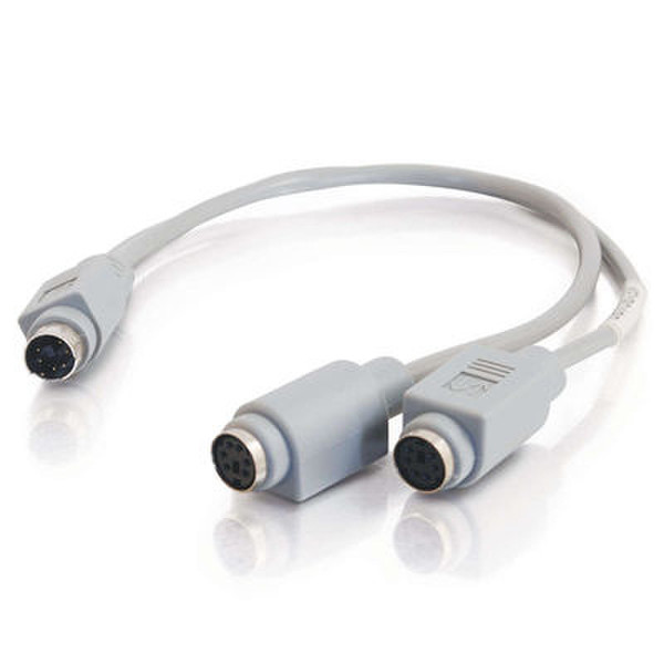 C2G 1ft PS/2 Male to Dual PS/2 Female Thinkpad-Compatible Y-Cable 0.30m Grey PS/2 cable
