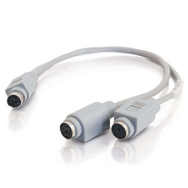 C2G 1ft PS/2 Male to Dual PS/2 Female Thinkpad-Compatible Y-Cable 0.30m Grau PS/2-Kabel