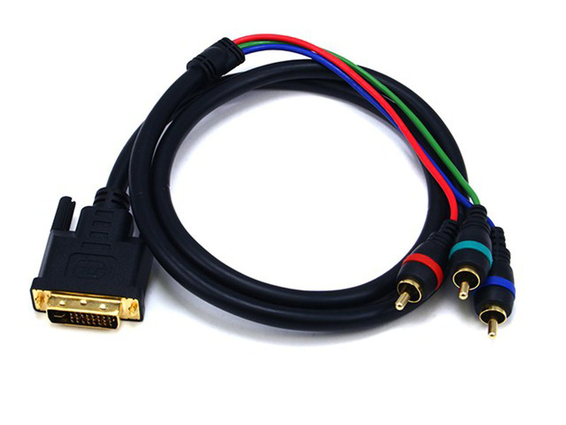 Monoprice 103869 1м DVI-I 3 x RCA Черный адаптер для видео кабеля