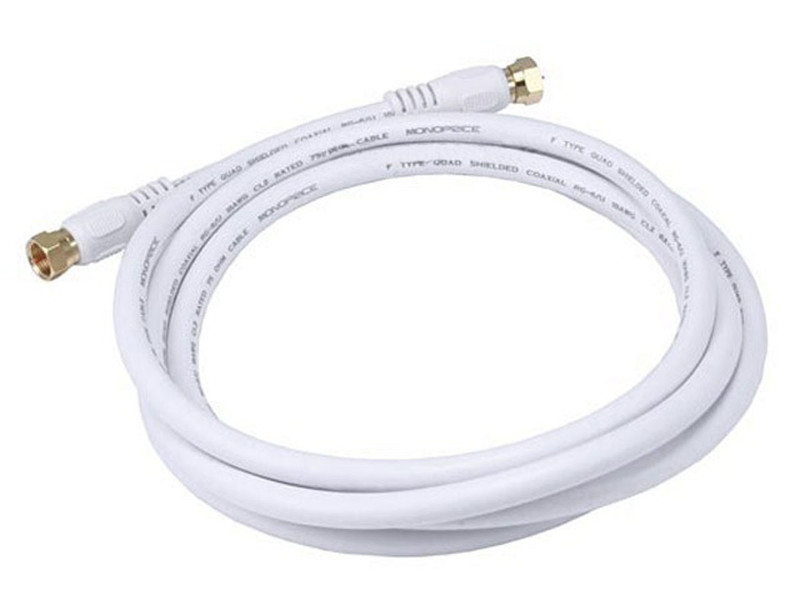 Monoprice 104058 1.8m F F White coaxial cable