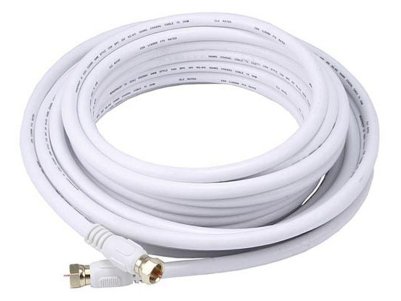 Monoprice 104060 7.62m F F White coaxial cable