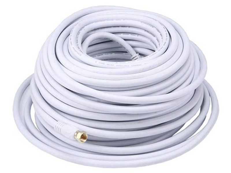 Monoprice 104062 30.48m F F White coaxial cable