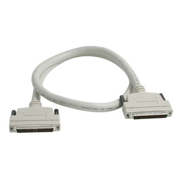 C2G 3ft SCSI-3 Ultra2 LVD/SE MD68M/M Cable (Thumbscrew) 0.91m White SCSI cable