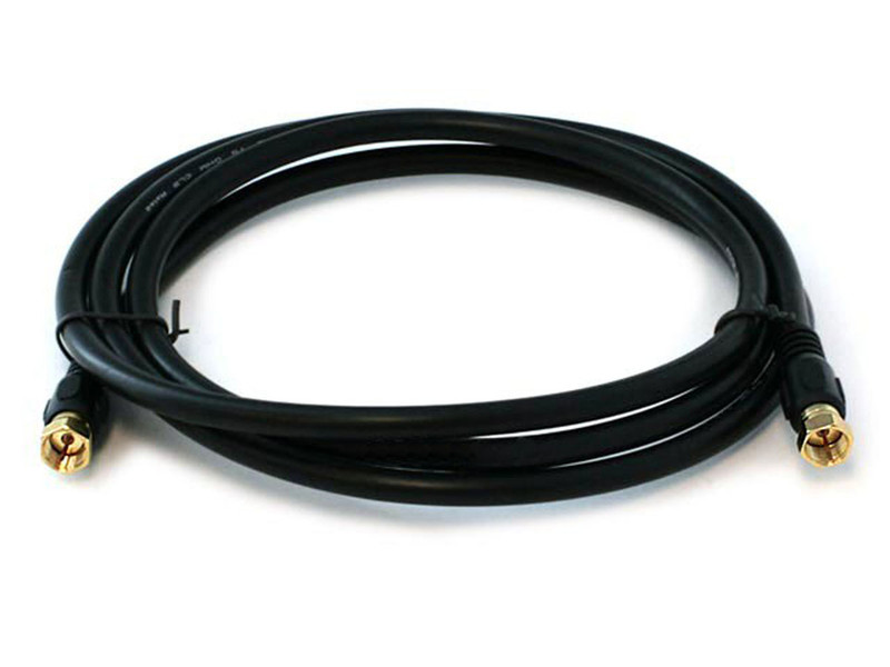 Monoprice 103032 3.65м F-Pin F-Pin Черный коаксиальный кабель