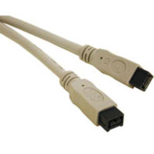 C2G 1m 9-pin/9-pin 1m Grey firewire cable