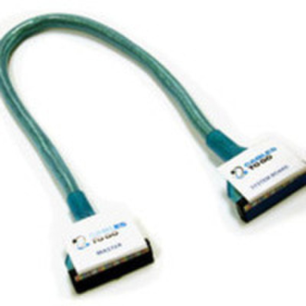 C2G 24in Go!Mod Molded Round 1-Device Ultra ATA133 EIDE Cable - UV Reactive Blue Blau SATA-Kabel