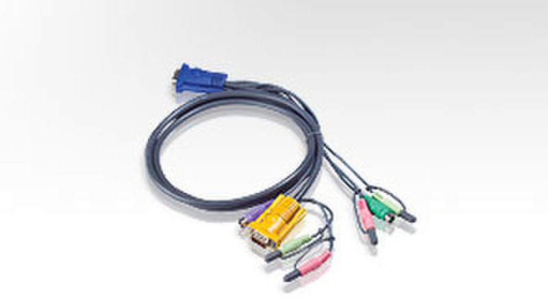 Aten PS/2 KVM Cable 5m Schwarz Tastatur/Video/Maus (KVM)-Kabel