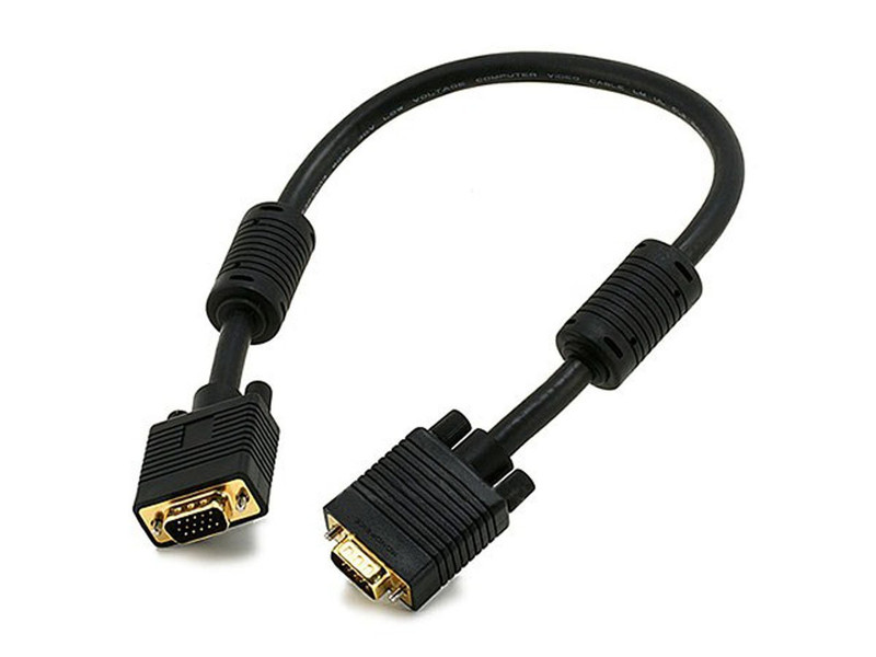 Monoprice 105361 0.45м VGA (D-Sub) VGA (D-Sub) Черный VGA кабель