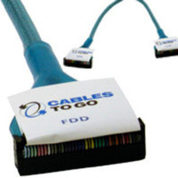 C2G 18in Go!Mod Molded Round 1-Device Floppy Cable - UV Reactive Blue Weiblich/weiblich