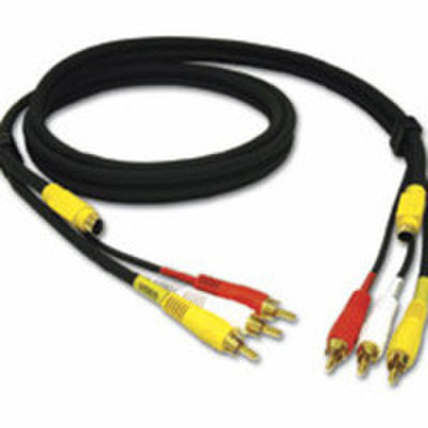 C2G 6ft Value Series 4-in-1 RCA Type/S-Video Cable 1.8m Schwarz