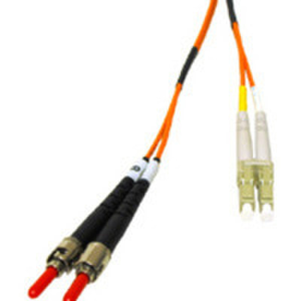 C2G 15m LC/ST Duplex 62.5/125 Multimode Fiber Patch Cable / Clips - Orange 15m LC ST Orange fiber optic cable