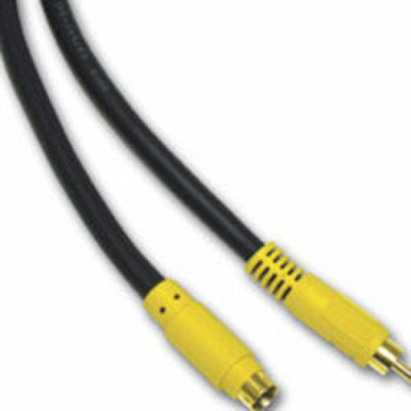 C2G 12ft Value Series Bi-Directional S-Video -> RCA Type Cable 3.6м S-Video (4-pin) RCA Черный