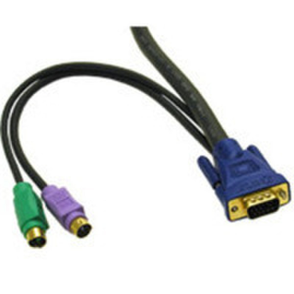 C2G Ultima 3-in-1 Universal KVM Cable, 10ft 3.048m Schwarz Tastatur/Video/Maus (KVM)-Kabel