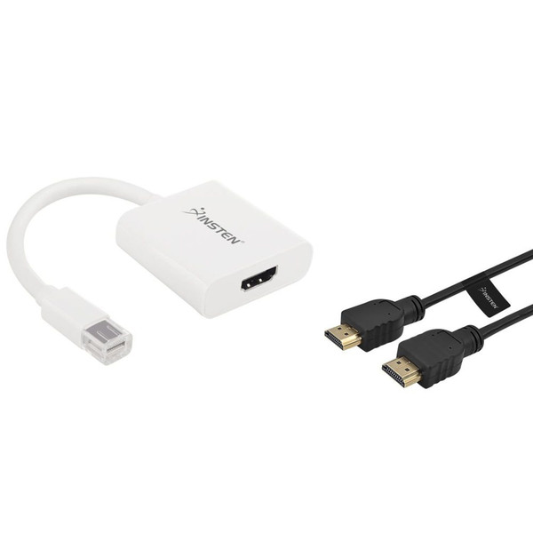eForCity 335955 Mini DisplayPort HDMI Black,White