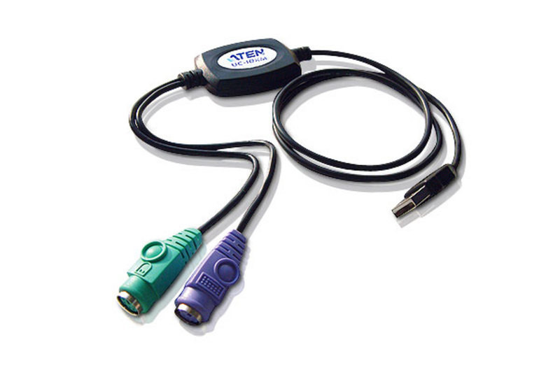 Aten UC10KM 2xPS/2 USB A Schwarz Kabelschnittstellen-/adapter