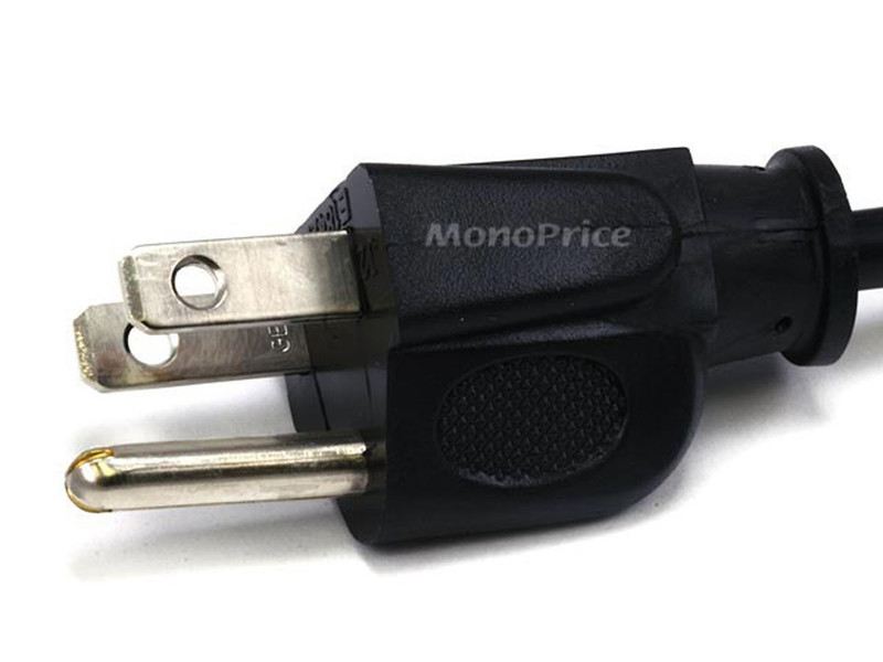 Monoprice 105277 0.3m NEMA 5-15P C13 coupler Black power cable