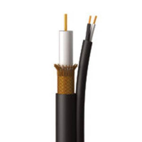 C2G 500ft Siamese RG59/U Coaxial Cable / 18/2 Power Cable 150m Black coaxial cable